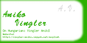 aniko vingler business card